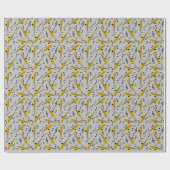 Saxophone Musiknote Pattern Geschenkpapier (Flach)