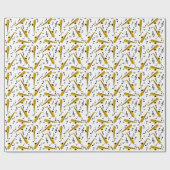 Saxophone Musiknote Pattern Geschenkpapier (Flach)