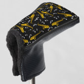 Saxophone Musiknote Pattern Golf Headcover (3/4 Vorderseite)