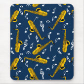 Saxophone Musiknote Pattern Mousepad (Vorne)