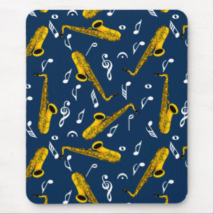 Saxophone Musiknote Pattern Mousepad