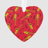 Saxophone Musiknote Pattern Ornament (Rückseite)