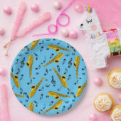 Saxophone Musiknote Pattern Pappteller (Party)