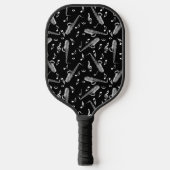 Saxophone Musiknote Pattern Pickleball Schläger (Vorderseite)