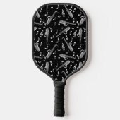 Saxophone Musiknote Pattern Pickleball Schläger (Rückseite)