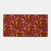 Saxophone Musiknote Pattern Schreibtischunterlage (Vorderseite)