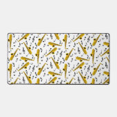 Saxophone Musiknote Pattern Schreibtischunterlage (Vorderseite)
