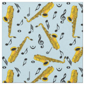 Saxophone Musiknote Pattern Stoff (Nahaufnahme)