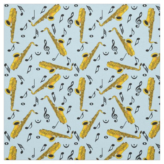 Saxophone Musiknote Pattern Stoff (Muster)