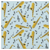 Saxophone Musiknote Pattern Stoff (Nahaufnahme)