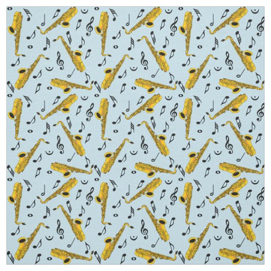 Saxophone Musiknote Pattern Stoff (Muster)