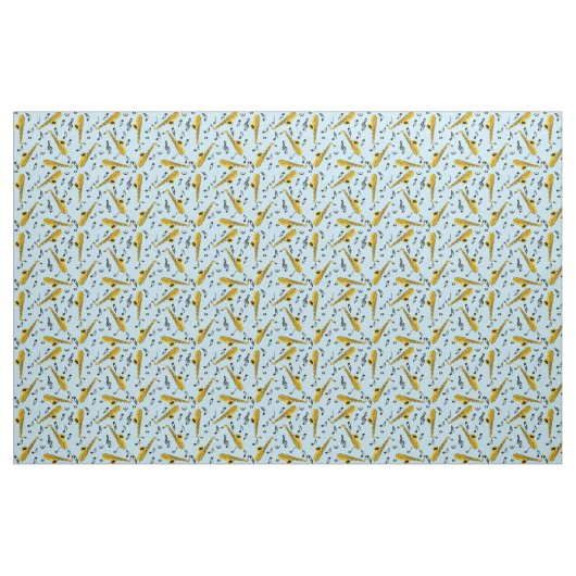 Saxophone Musiknote Pattern Stoff (Fat Quarter (45,7 x 55,9 cm))