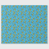 Saxophone Musiknoten Wrapping Paper Geschenkpapier (Flach)