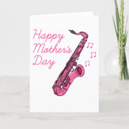 Saxophone Muttertag sächsischer Musiker Dankeskarte