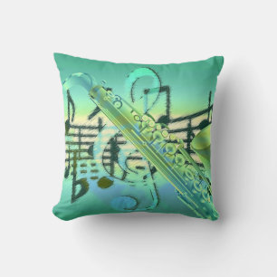 Saxophone Pastel Abstract Design Kissen
