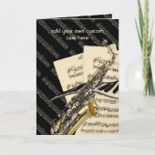 Saxophone & Piano Music Design Personalized Karte (Vorderseite)