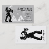 Saxophone Player Black Silhouette Visitenkarte (Vorne/Hinten)