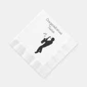 Saxophone Player Custom Herzlichen Glückwunsch Serviette (Ecke)