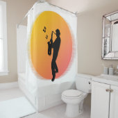 Saxophone Player Duschvorhang (Beispiel)
