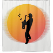 Saxophone Player Duschvorhang (Vorderseite)