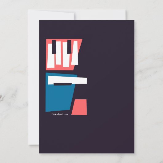 Saxophone Player Einladung (Rückseite)