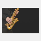 Saxophone Player gibt sächsischen Jazzspieler aus Geschenkpapier Set (Vorderseite 2)