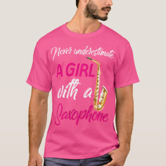 Saxophone Player Girls Saxophonist Sax Lover Jazz T-Shirt