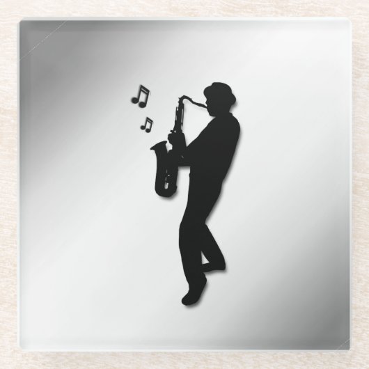 Saxophone Player Glasuntersetzer (Vorderseite)