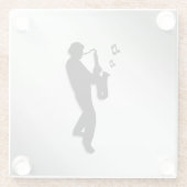 Saxophone Player Glasuntersetzer (Rückseite)