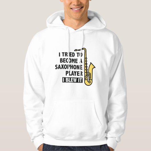 Saxophone Player Hoodie (Vorderseite)