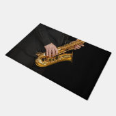 Saxophone Player Jazz Doormat - Musikinstrument Fußmatte (Schrägansicht)