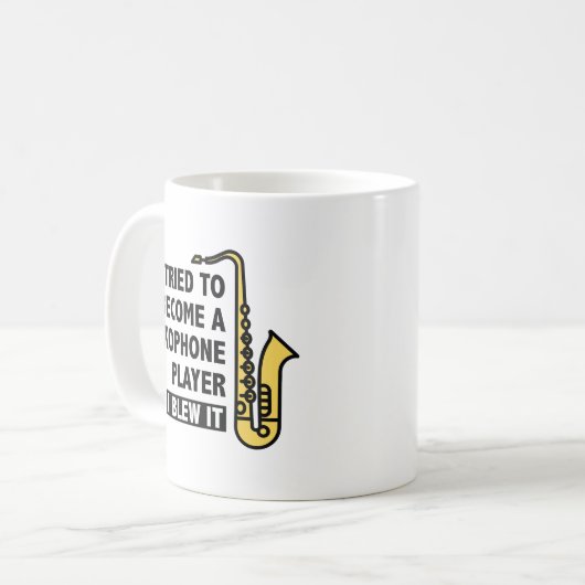 Saxophone Player Kaffeetasse (Vorderseite Links)