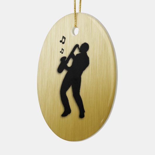 Saxophone Player Keramikornament (Links)