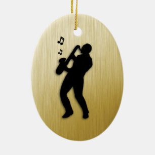 Saxophone Player Keramikornament