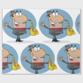 Saxophone Player Musician Geschenkpapier (Flach)