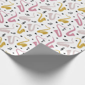 Saxophone Player Musician Jazz Geschenkpapier (Ecke)