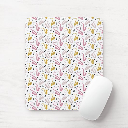Saxophone Player Musician Jazz Mousepad (Mit Mouse)