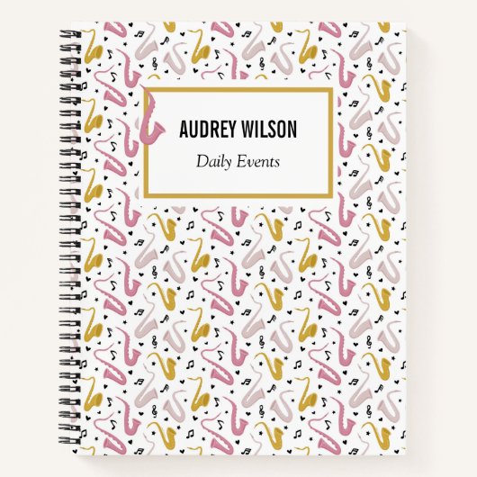 Saxophone Player Musician Jazz Notizblock (Vorderseite)