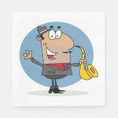 Saxophone Player Musician Serviette (Vorderseite)