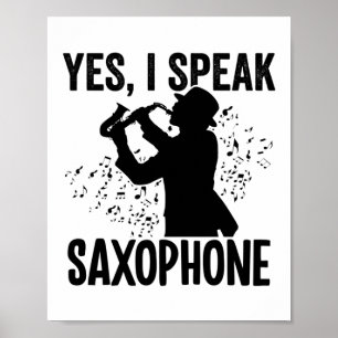 Saxophone Player   Musiker Poster