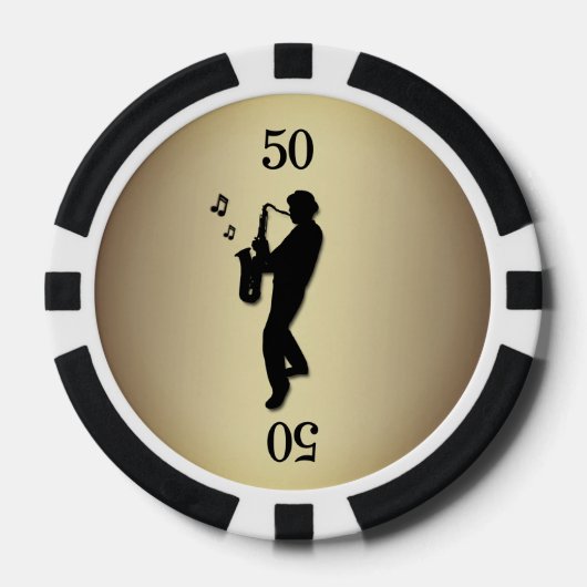 Saxophone Player Pokerchips (Vorderseite)