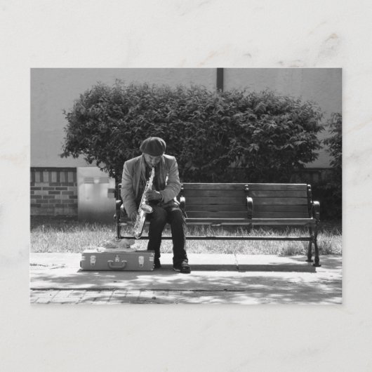 Saxophone Player Postcard Postkarte (Vorderseite)