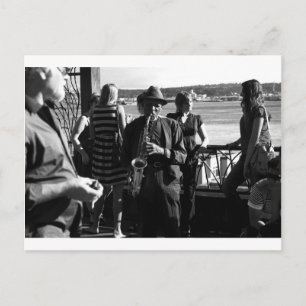 Saxophone Player Postkarte