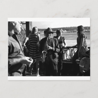 Saxophone Player Postkarte