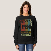 Saxophone Player Pro Skills Unlocked Vintage Style Sweatshirt (Vorne ganz)