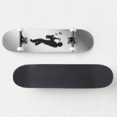 Saxophone Player Silver Skateboard (Horizontal)