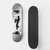 Saxophone Player Silver Skateboard (Vorderseite)