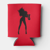 Saxophone Player Woman Can Cooler - Farbe auswähle Dosenkühler (Vorderseite)