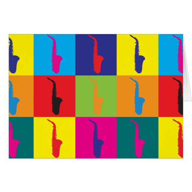 Saxophone-Pop-Kunst (Vorderseite (Horizontal))