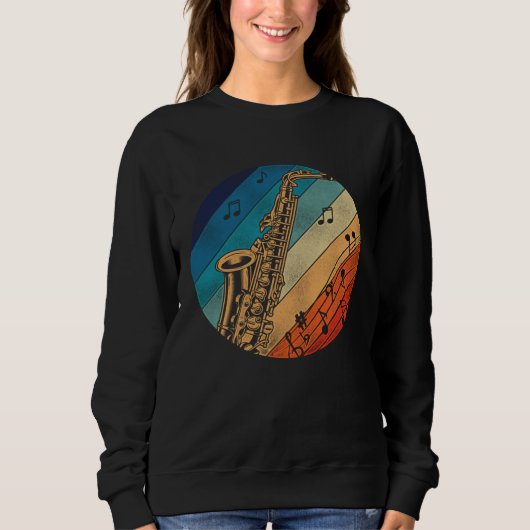 Saxophone Retro Vintage  1 Sweatshirt (Vorderseite)
